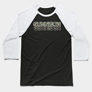 Gunnison Colorado State Camou Baseball T-Shirt